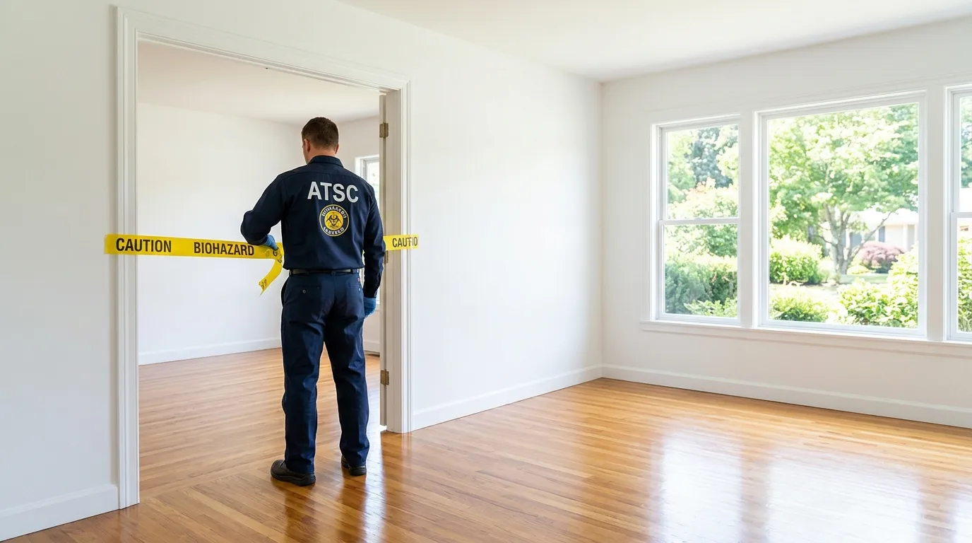 Certified biohazard cleanup crew performing Crime Scene Cleanup in Carroll Park